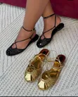 Zara Strappy Flat Sandals - 1