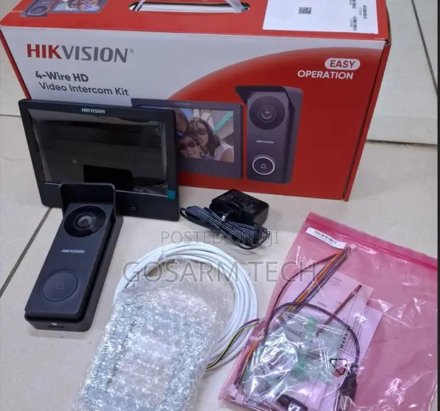 Hikvision 4-Wire HD Video Intercom Kit with 7-Inch LCD - 1