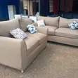 3 Seater & 2 Seater Fabric Sofa Set - Beige - 2