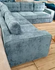 Ideal 5 Seater L-Shaped Sofa - Blue Fabric - 1