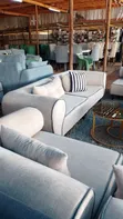 Brand New 3 Seater Sofa - Cream/White - 1