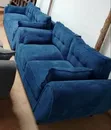 3+2 Seater Blue Sofa Set - 2