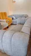 3-Seater Light Grey Bubble Sofa - 2