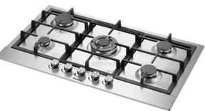 Hisense 86cm Built-in Gas Hob - Black Stainless Steel