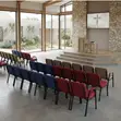 Fabric Church Seats with Mid Backrest - Brand New - 5