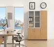 Executive Three-Door Office Cabinet - Polished Finish - 3