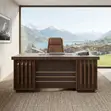 Executive Office Desk 1.4m with Golden Top - 3