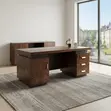 Executive Office Desk 1.4m with Golden Top - 4