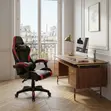Ergonomic High Back Office Chair - Red Leather - 1