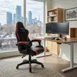 Ergonomic High Back Office Chair - Red Leather - 5