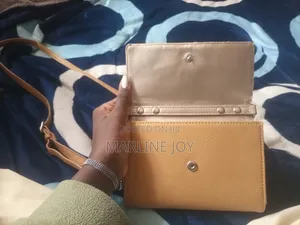 Stylish Brown Abstract Shoulder Bag
