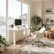 Ergonomic Smart Powered Adjustable Desk - White 1.4m - 3