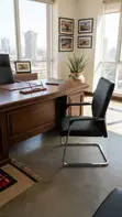 High Back Leather Reception Waiting Chairs - 1