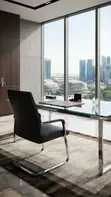 High Back Leather Reception Waiting Chairs - 3