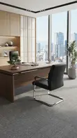 High Back Leather Reception Waiting Chairs - 5