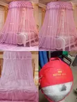 Affordable 4x6 Pink Round Mosquito Net - 1