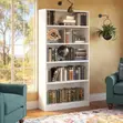 Modern White Open Bookshelf - 1