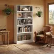 Modern White Open Bookshelf - 2