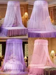 Purple Ring Mosquito Net Bed Cover 4x6 - 2