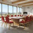 Red Modern Conference Staff Chairs - 2