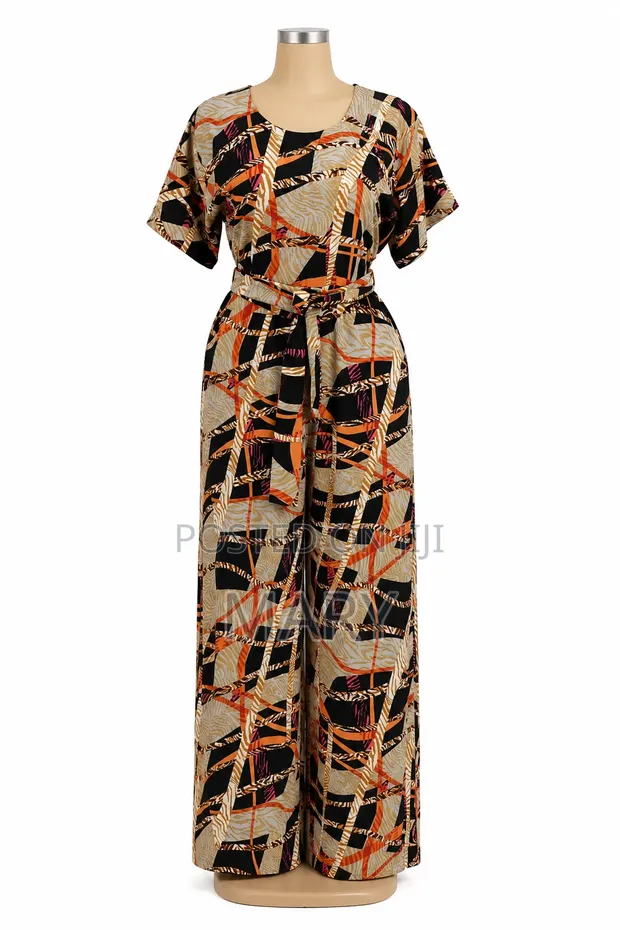 Linen Wide-Leg Jumpsuits - 1