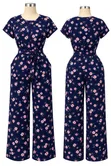 Linen Wide-Leg Jumpsuits - 3