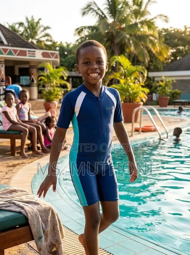 One-Piece Zip-Up Swimwear (Up to 10 Yrs) - 1