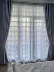 Home Interiors Multicolor Color Block Panel Curtains - 2