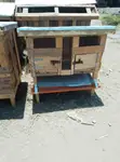 Durable Wooden Rabbit Hutch - 2 Compartments - 2