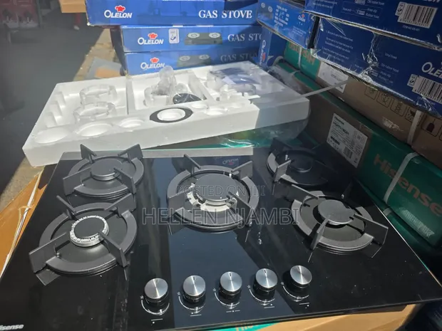 Hisense 76cm 5-Burner Built-in Gas Hob (Stainless Steel) - 1