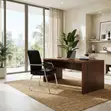 Mid Backrest Leather Office Chairs - 3