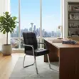 Mid Backrest Leather Office Chairs - 4
