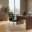 Mid Backrest Leather Office Chairs - 5