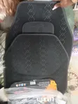 Black Woolen Car Floor Mats - Soft & Stylish - 1