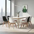 Armless Cushioned Dining Chairs - Brown - 2