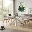 Armless Cushioned Dining Chairs - Brown - 3