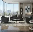 Executive 5-Seater Gray Modern Sofa Set - 5