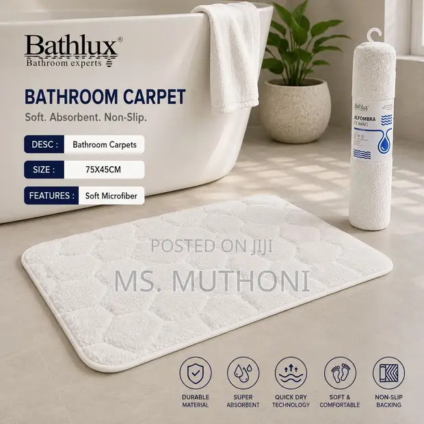 Super Absorbent Quick-Drying Bathroom Mats - 1