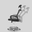 Black Mesh Office Chair with Headrest - 1
