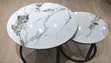 2-in-1 Nesting Table with Glass Effect - 2