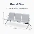 3-Seater Visitor Waiting Bench - 1