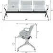 3-Seater Visitor Waiting Bench - 2