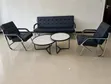 Modern Leather Office Waiting Sofa Set with Coffee Tables - 1