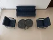 Modern Leather Office Waiting Sofa Set with Coffee Tables - 2