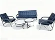 Luxury 5-Seater Office Sofa Set with Marble Coffee Tables - 1