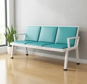 Office Bench: 3-Link Padded Reception Waiting Bench
