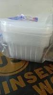 10pcs 1000ml Vyombo vya Hifadhi ya Chakula vya Mraba Vilivyo Wazi na Vifuniko - 2