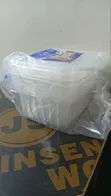 10pcs 1000ml Vyombo vya Hifadhi ya Chakula vya Mraba Vilivyo Wazi na Vifuniko - 3