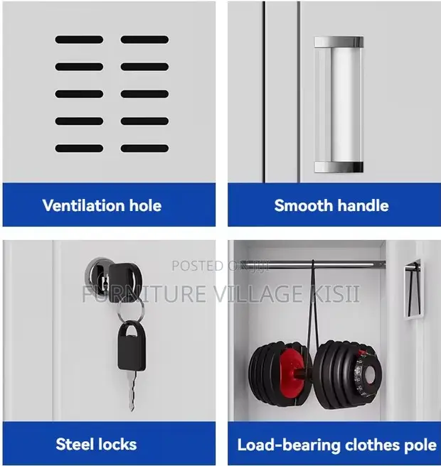 9-Compartment Steel Storage Cabinet Locker - 1