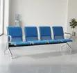 4-Seater Office Waiting Bench - Blue - 4